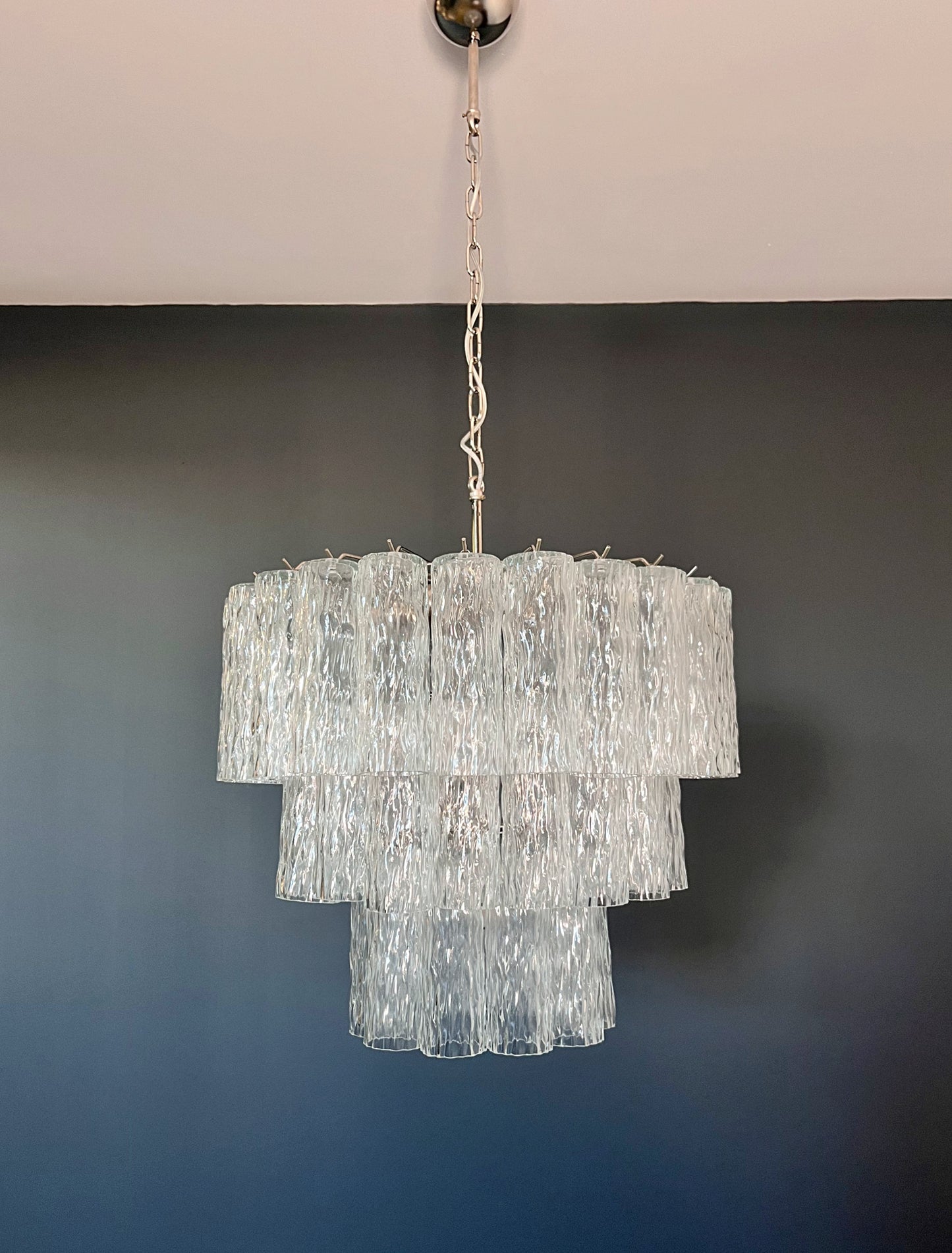 Murano lysekrone | Tuber | 52 glas | Klart glas