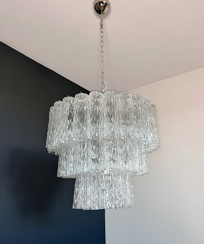 Murano lysekrone | Tuber | 52 glas | Klart glas