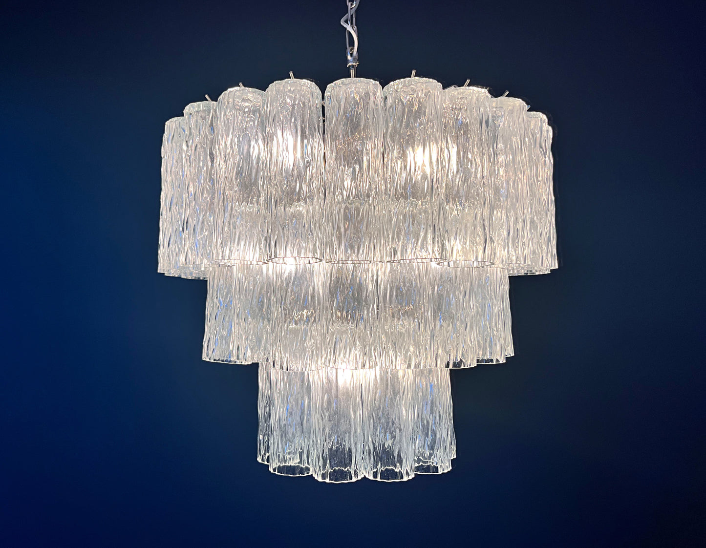 Murano lysekrone | Tuber | 52 glas | Klart glas