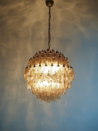 Murano chandelier | Poliedri | 140 glass | Smoked