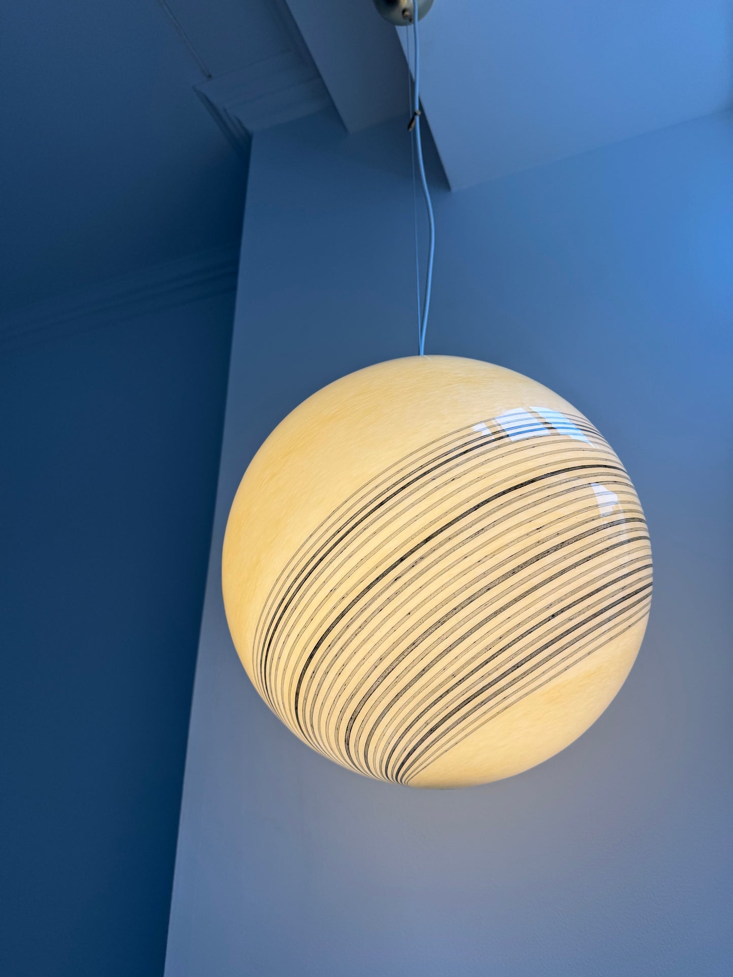 Stor creme Murano loftlampe, 40 cm