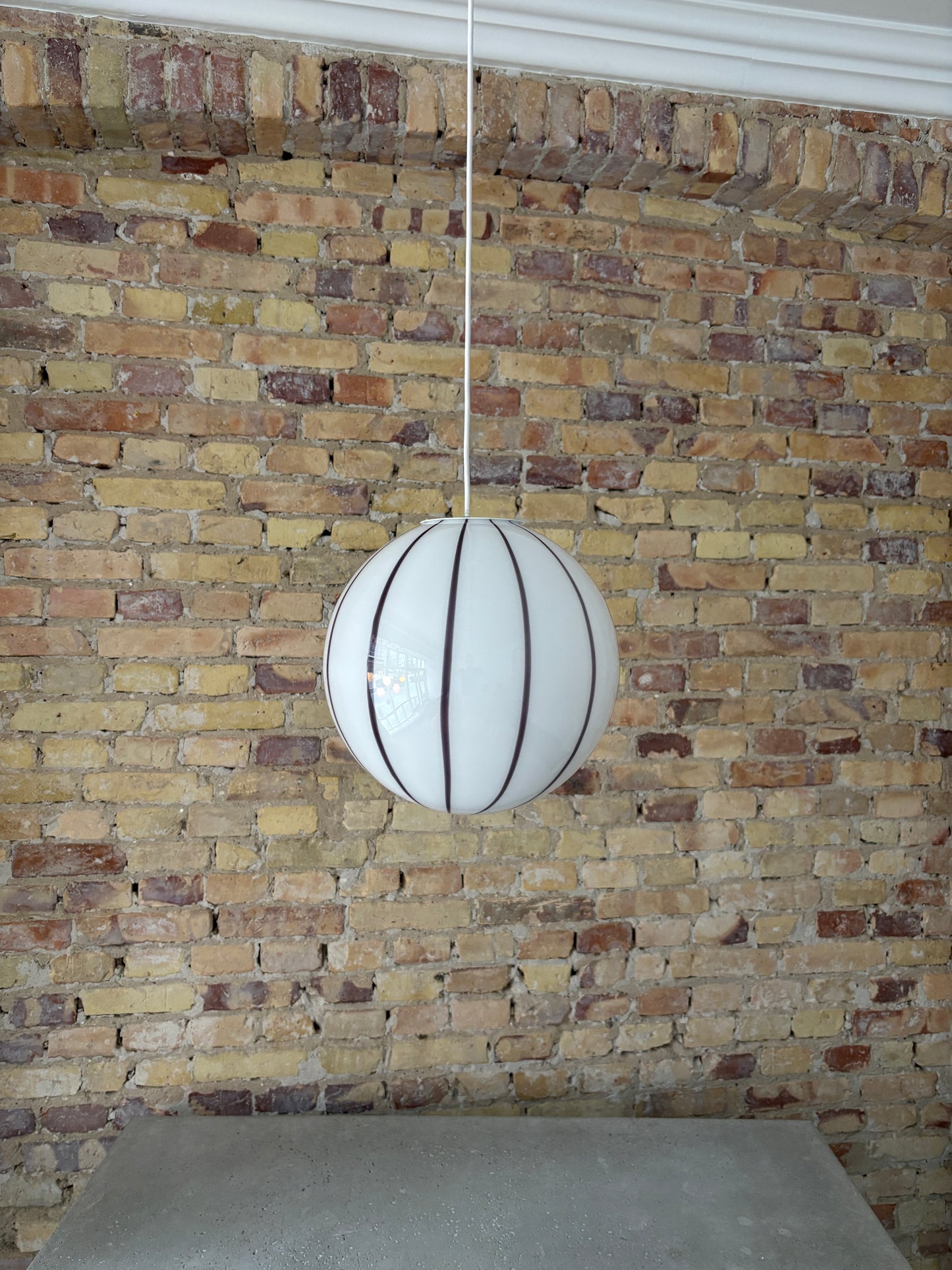 Filigrana Murano ceiling lamp with purple swirl, 30 cm