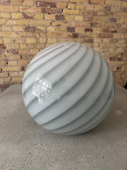 Stor rund lyseblå Murano pendel, 40 cm