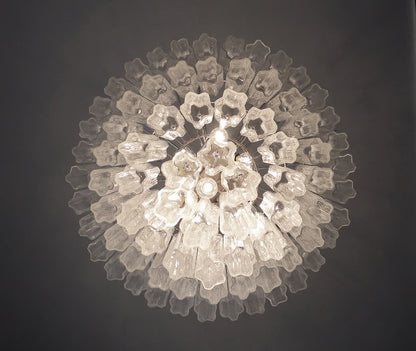 Murano lysekrone | Tuber | 78 glas | Klart glas