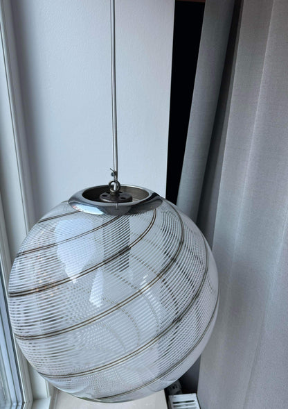 Vintage Murano filigrana pendant, 40 cm