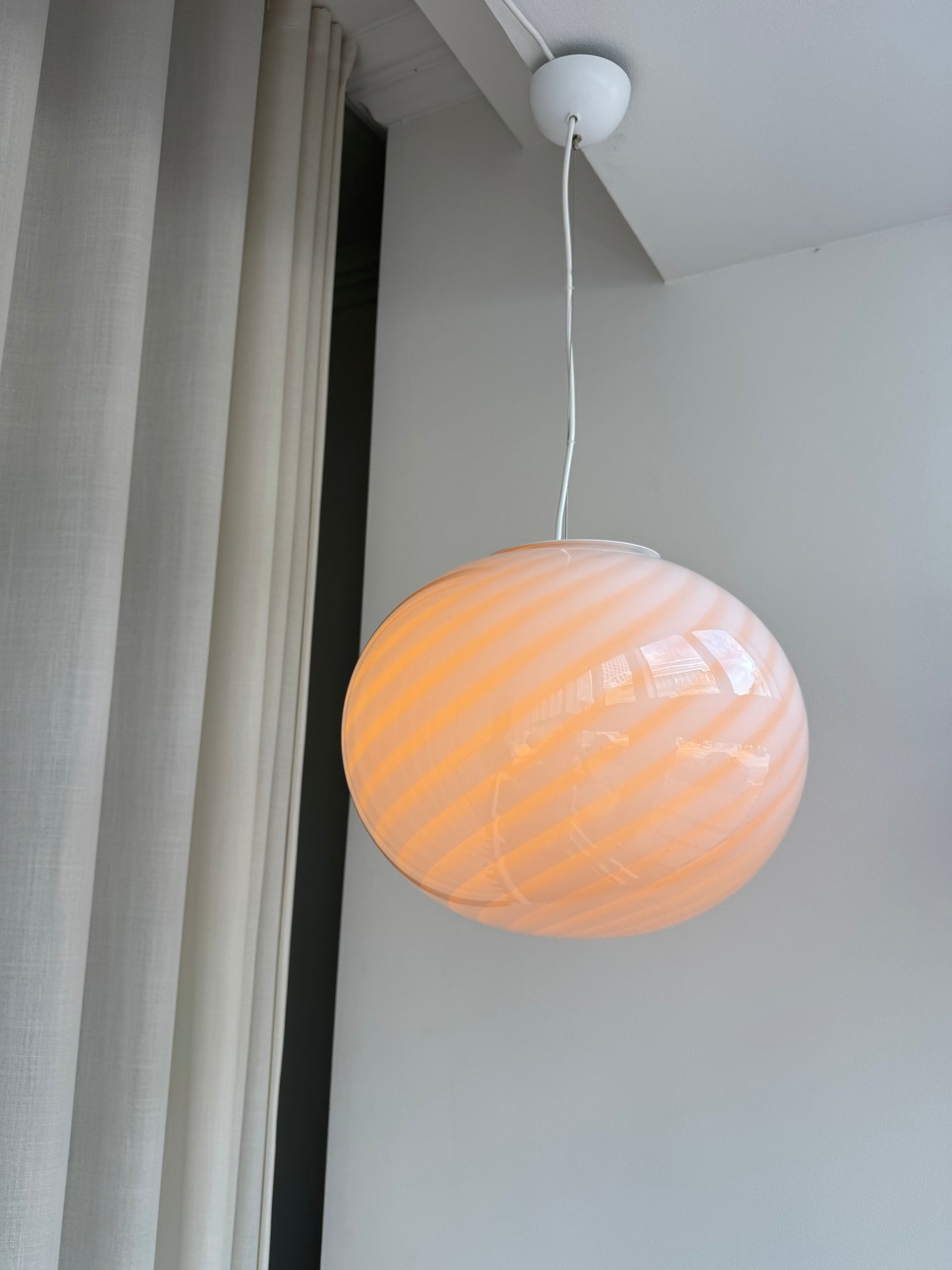 Pannacotta Murano oval pendel, 40 cm