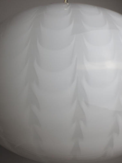 White vintage Murano peacock pendant lamp, 43 cm