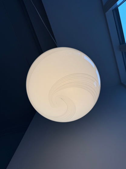 Vintage Murano pendel i grålig farve, 35 cm