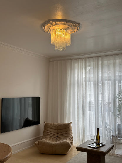 Murano lysekrone | Tronchi | 18 glas | Klart glas