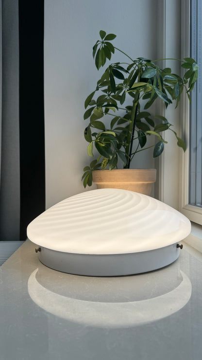 Murano ceiling lamp with white swirl, 30cm