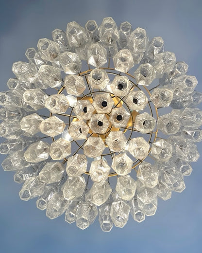 Murano chandelier | Poliedri | 107 glass | Clear