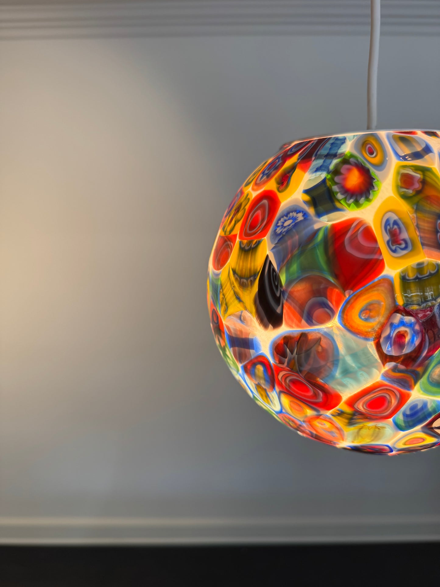 Klassisk murrina mosaik Murano pendel, 20 cm