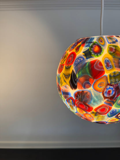 Klassisk murrina mosaik Murano pendel, 20 cm
