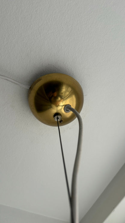 Murano oval pendant with horizontal swirl, 45 cm