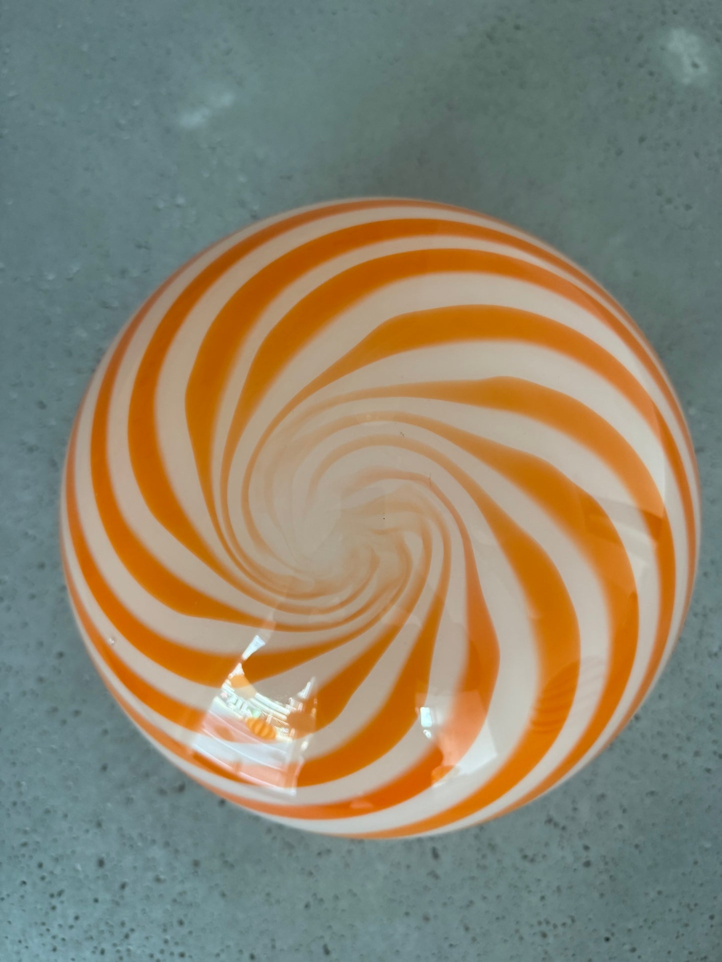 Orange 'solero' Murano swirl pendant, 30 cm - 2nd quality