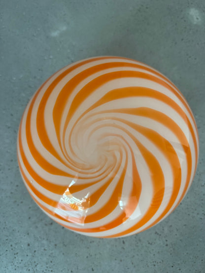 Orange 'solero' Murano swirl pendant, 30 cm - 2nd quality