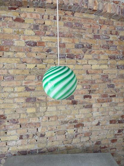 Murano pendant lamp with green swirl, 20 cm