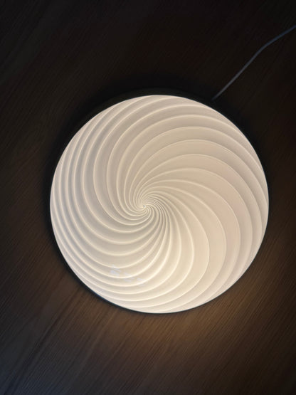 White vintage Murano ceiling lamp, 36 cm