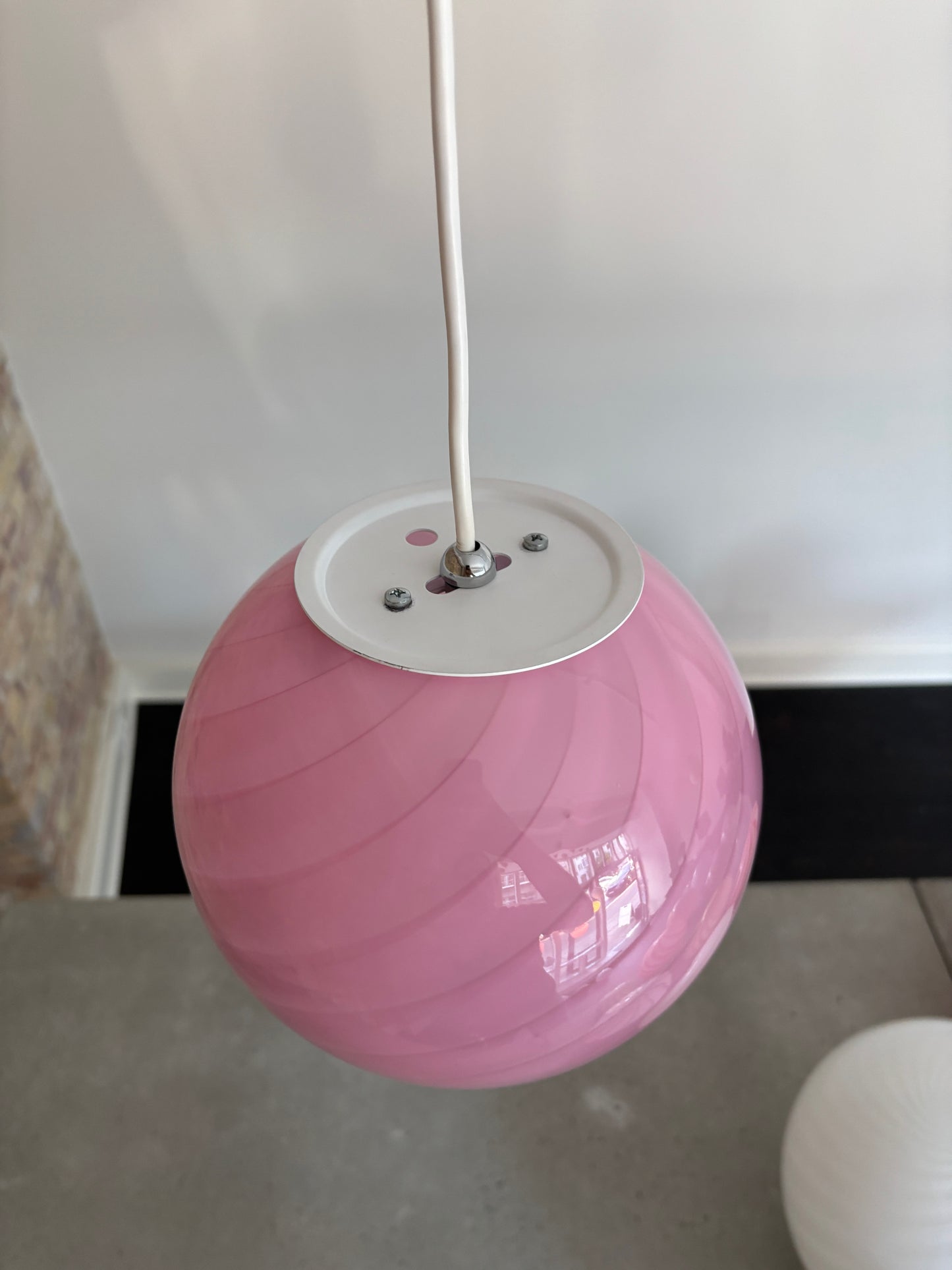 Bubblegum Murano pendel, 20 cm