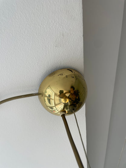 Vintage Murano pendant lamp with white swirl, 40 cm