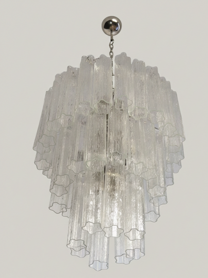 Murano lysekrone | Tuber | 48 glas | Klart glas