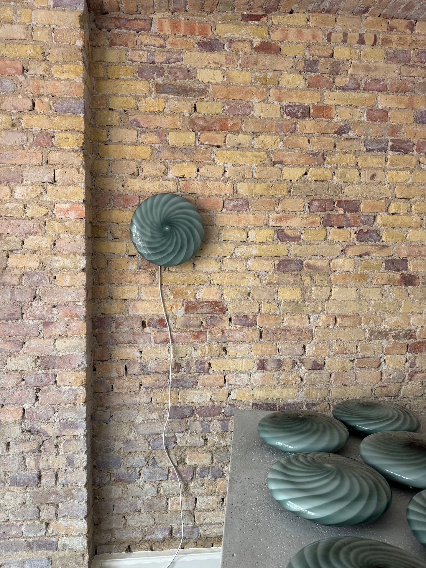 Mørkegrøn Murano plafond, 30 cm