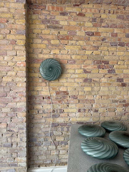 Mørkegrøn Murano plafond, 30 cm
