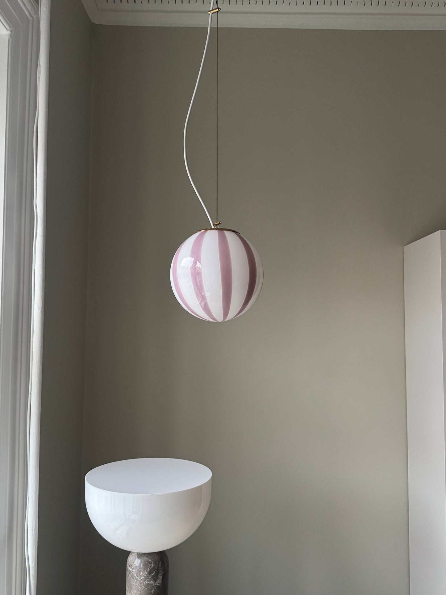 Lavendel Murano pendel, 20 cm