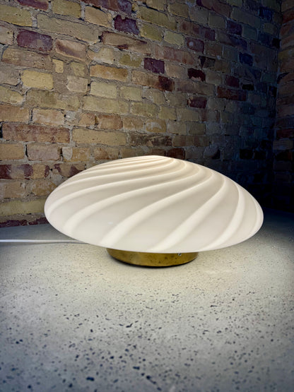 Huge white vintage Murano flush mount, 45 cm
