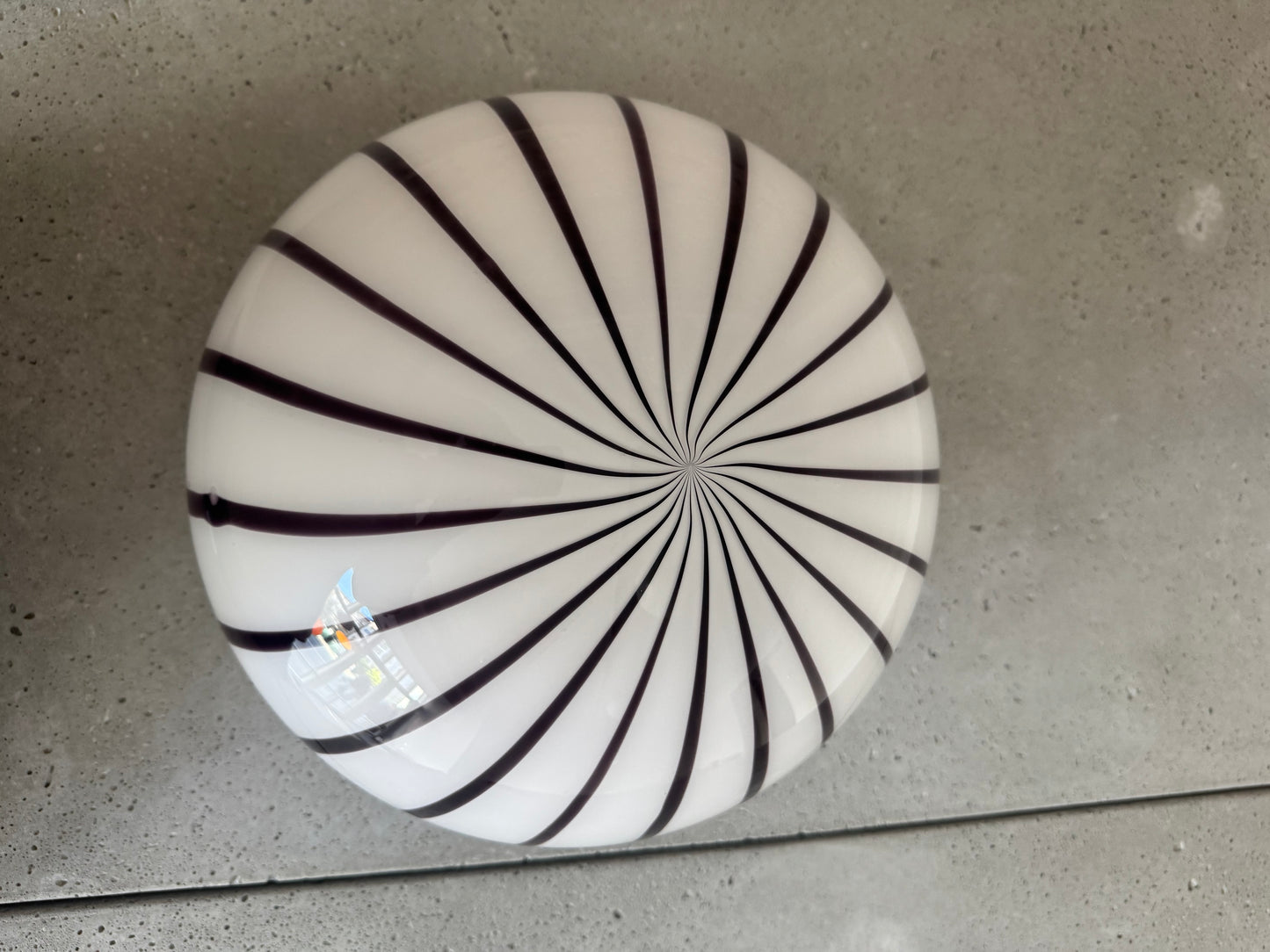 Blueberry candy Murano oval pendel, 33 cm - 2. sortering