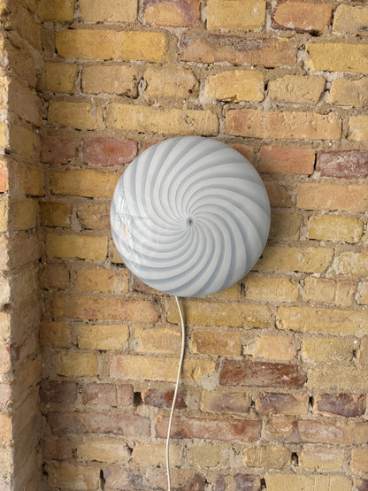 Lyseblå Murano plafond, 30 cm