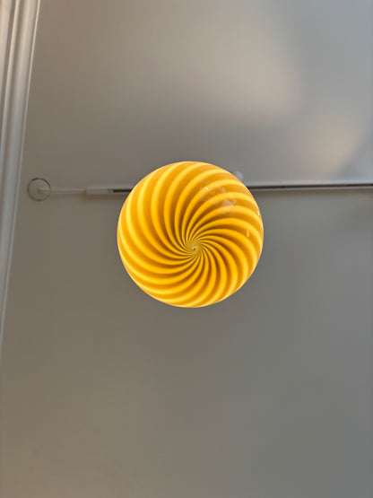 Brun Murano pendel, 20 cm