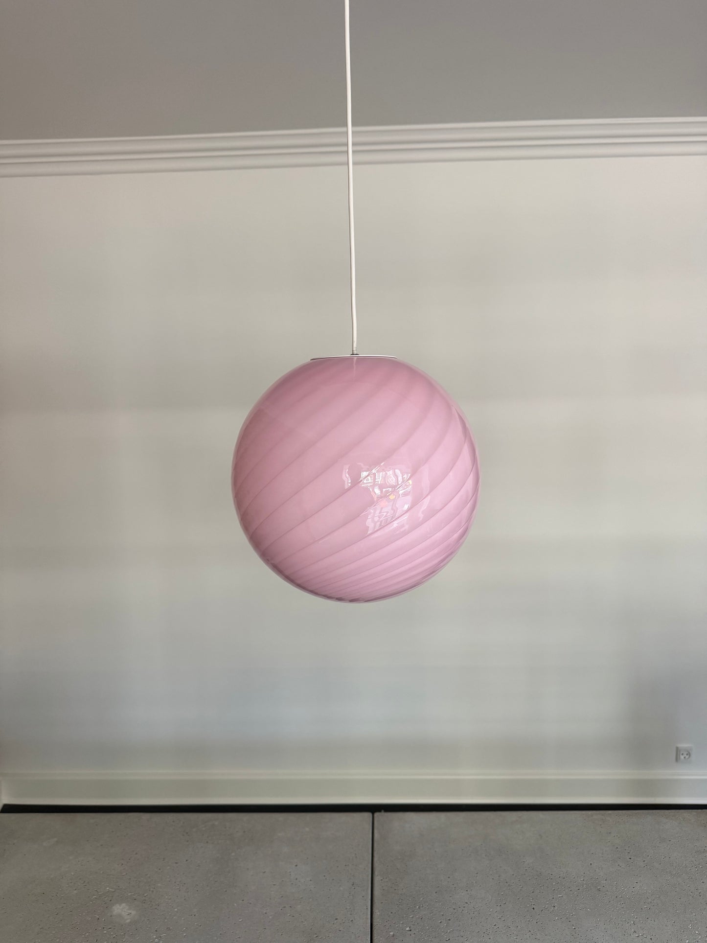 Candyfloss candy Murano pendel, 30 cm
