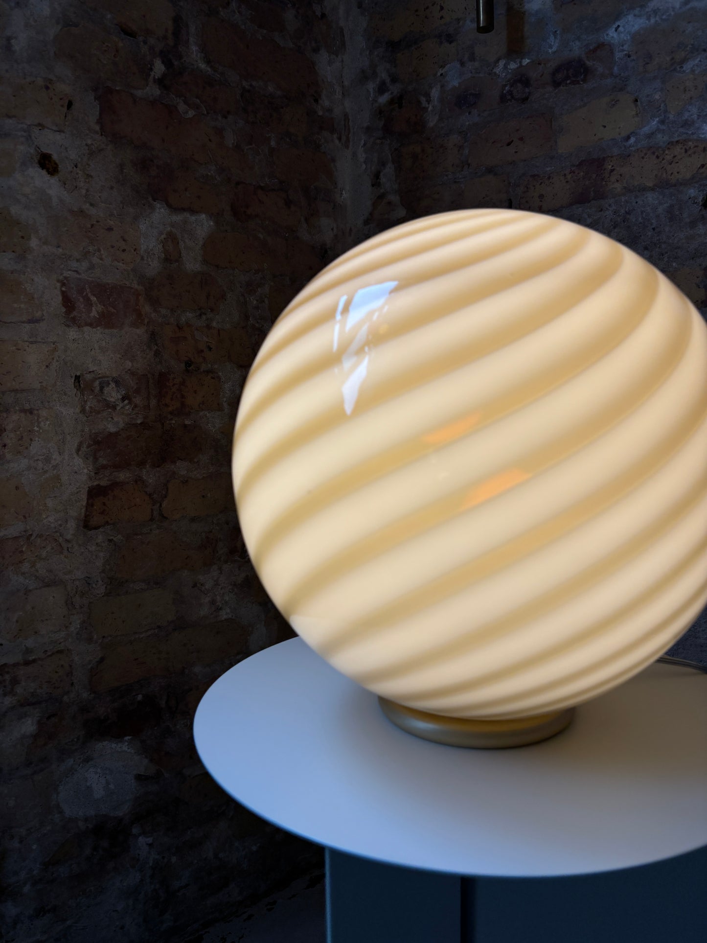 Brun bordlampe, 30 cm