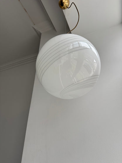 Vintage Murano pendel i grålig farve, 35 cm