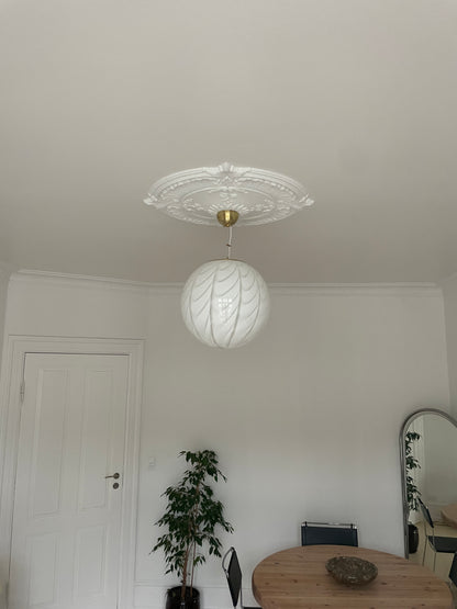 White Murano peacock ceiling lamp, 40 cm