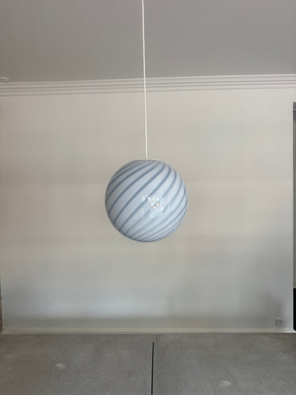 Lyseblå Murano pendel, 30 cm
