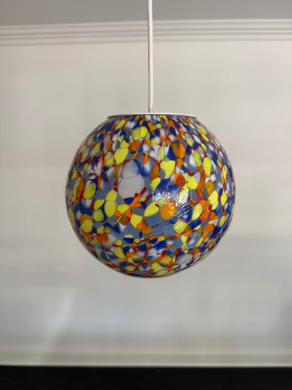 Klassisk murrina konfetti Murano pendel, 20 cm