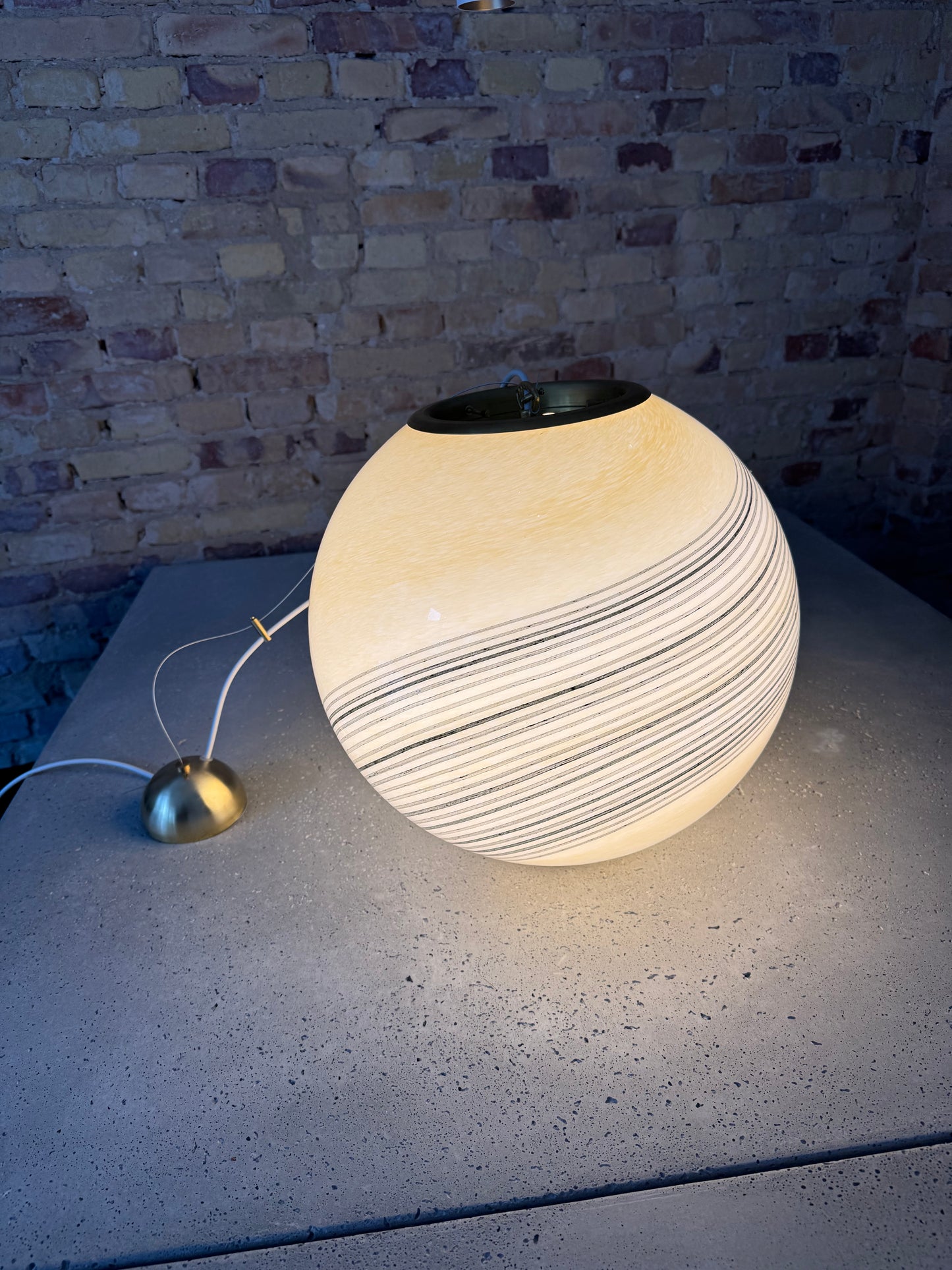 Stor creme Murano loftlampe, 40 cm