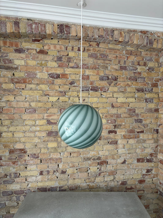 Mørkegrøn Murano swirl pendel, 30 cm