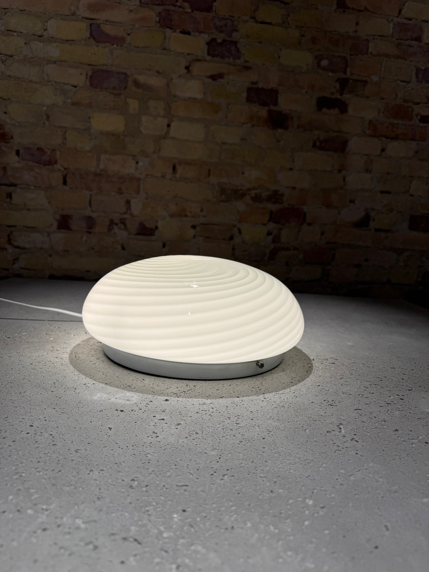 Classic white vintage Murano flush mount, 30 cm