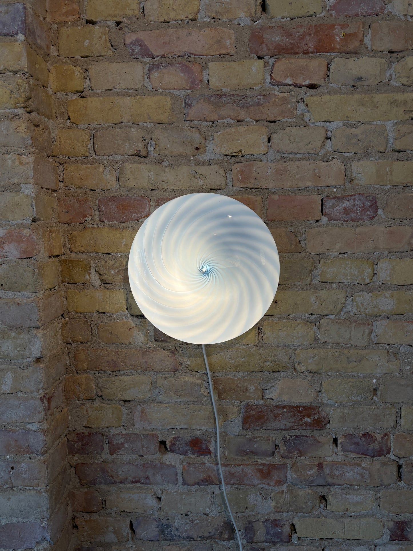 Blå Murano plafond, 30 cm