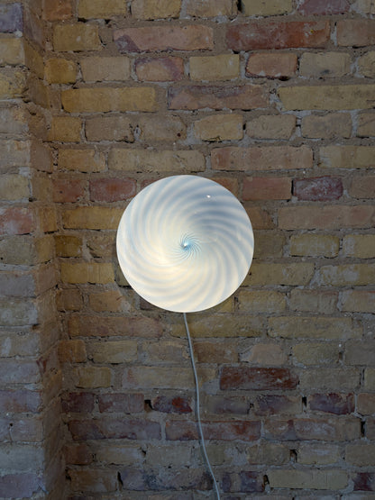 Blå Murano plafond, 30 cm