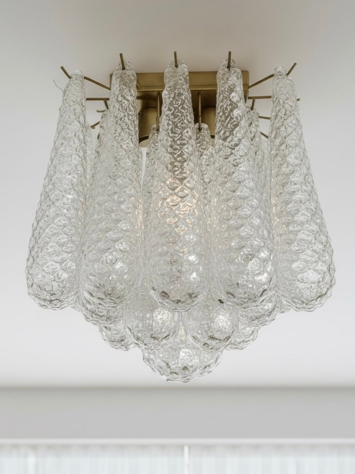 Murano lysekrone | Blade | 32 glas | Klart glas