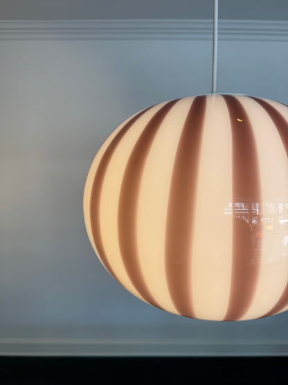 Lavendel candy Murano oval pendel, 33 cm