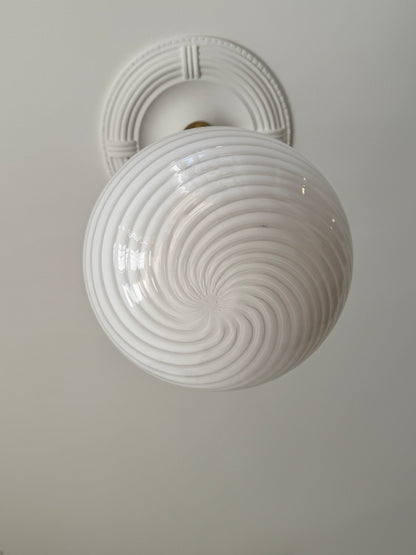 Murano pendant with white swirl, 35 cm