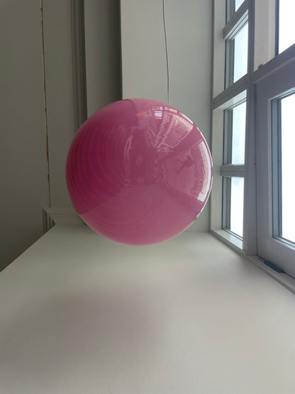 Bubblegum Murano pendel i klassisk swirl, 40 cm