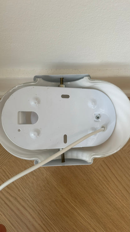 White vintage Murano shell wall lamp