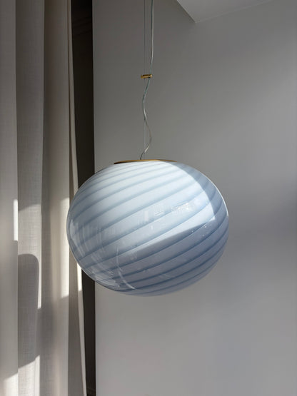 Large yellow Murano ceiling lamp, 40 cm