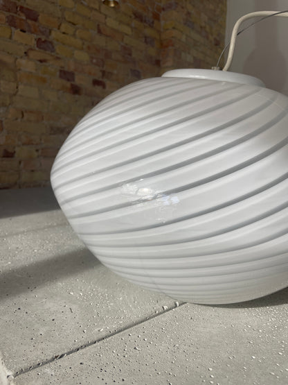 Hvid vintage Murano pendel, 40 cm